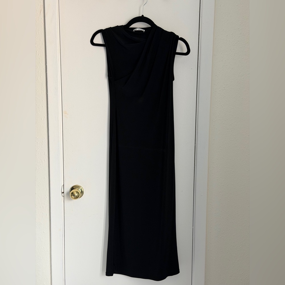 Black Zara Midi Dress Size Small